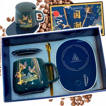 ZESTAW PREZENTOWY PODGRZEWACZ DO KAWY HERBATY KUBEK z Podgrzewaczem WSCHÓD - inna (Inny)