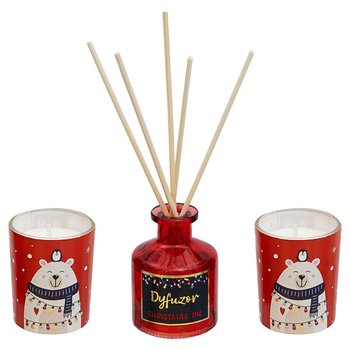 Zestaw Prezentowy, Santa's Factory, Miś, Dyfuzor i 2 Świeczki - Empik