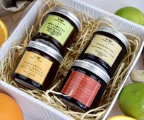 Zestaw Prezentowy - Świece Sojowe Zapachowe 4X60 Ml. Hand Made: Pomarańcza Z Nutą Wanilii, Pieczone Jabłko Z Cynamonem, Palo Santo, Bergamotka Z Limonką