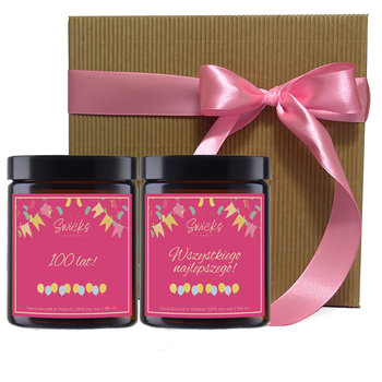 Zestaw prezentowy świeczki sojowe upominek na urodziny 2x180ml - Swicks