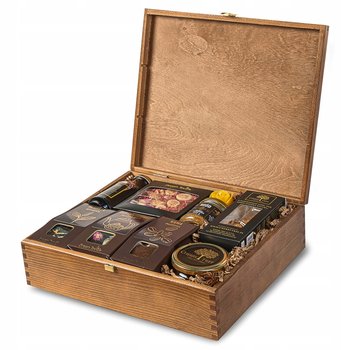 Zestaw prezentowy w skrzynce prezent deluxe słodycze kawa herbata kwitnąca - Green Touch