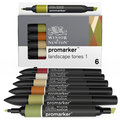 Zestaw Promarkerów, 6 sztuk, Landscape 1, Winsor&Newton  - Winsor & Newton