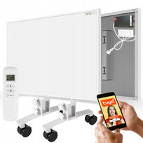 Zestaw Promiennik podczerwieni IR CRONOS 1100W Grafen PRO CGP-110TWP White Panel grzewczy + Nogi kółka