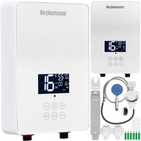 Zestaw Przepływowy elektryczny podgrzewacz wody Heckermann SL-X2-60 biały + Słuchawka