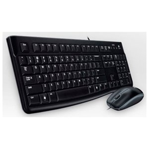 Zestaw przewodowej klawiatury i myszy Logitech MK120 dla systemu Windows, układ hiszpański QWERTY – czarny - Logitech