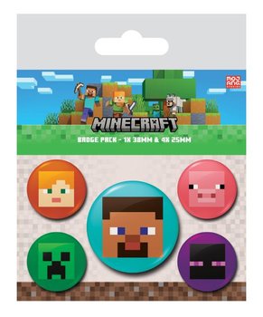 Zestaw przypinek Minecraft Markowe przypinki do ubrań Prezent dla kolegi - Minecraft