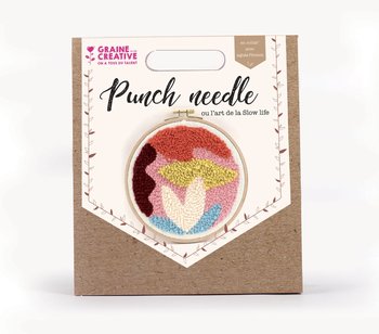 Zestaw punch needle, abstrakcja, 20 cm - GRAINE CREATIVE