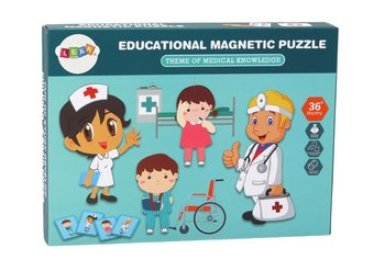 Zestaw Puzzle Magnetyczne w Skrzynce Szpital Doktor - Lean Toys