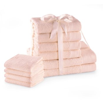 Zestaw ręczników Amari – 10 elementów różowy AmeliaHome - AmeliaHome