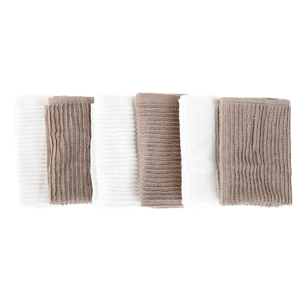Фото - Скатертина / серветка Kaveh Zestaw ręczników uniwersalnych  biało beżowe 6*30x30 cm HOMLA 