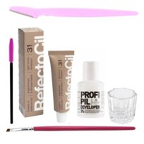 Zestaw Refectocil henna 3.1 jasny brąz woda trymer