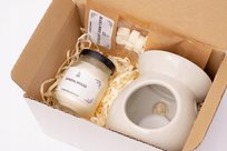 Zestaw relaksacyjny - Naturalna świeca sojowa 80 ml