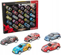 ZESTAW samochodów METALOWE RESORAKI autka KOMPLET 25 szt NAPĘD