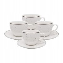 Zestaw Serwis Kawowy Z Porcelany Mg Home Gemma 4X240 Filiżanki Ze Spodkami