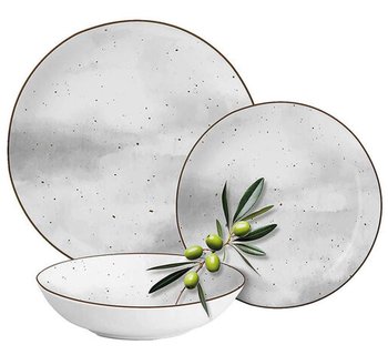 Zestaw Serwis Obiadowy Z Porcelany Mg Home Antico 18 Elementów Talerze - MG Home