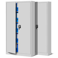 Zestaw SET Szaf Metalowych 2 x JAN NOWAK Model JAN 900x1850x400 Biurowa Szafka Na Akta: Szara, Duża Szafa Do Biura, Na Dokumenty, Segregatory, Pojemna z Metalu, Warsztatowa, Wysokie Szafy Do Gabinetu