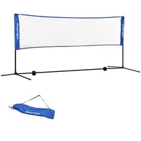 Zestaw siatek do badmintona SPORTNOW, składana siatka do siatkówki, 103/120/155 cm, regulowana wysokość, siatka do badmintona, siatka do tenisa z torbą, metalowa, poliester, niebieska