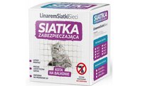 Zestaw siatka na balkon dla kota 2x3 bez wiercenia Linarem SiatkiSieci