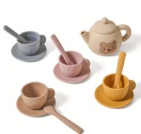 Zestaw silikonowych filiżanek ze zwierzątkami