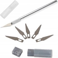 Zestaw - Skalpel Modelarski +6 Noży Ostrzy 6Mm +Osłona [Standardowe Ostrza]