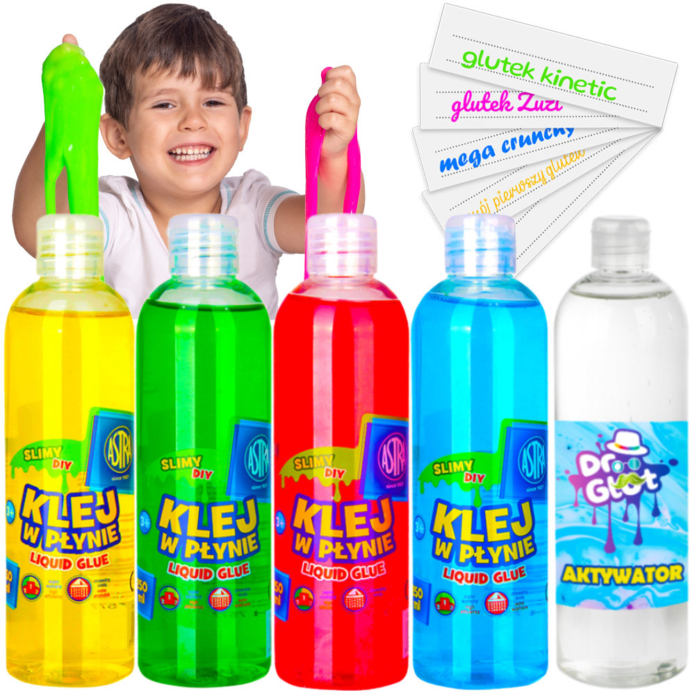 Klej Pva Do Slime Empik Zestaw Slime Dr Glut 4X Kolorowy Klej Pva + Aktywator - Inny producent