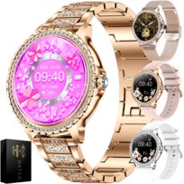 ZESTAW Smartwatch Zegarek Damski Rozmowy Połączenia Puls Ciśnienie Kroki Menu Pl