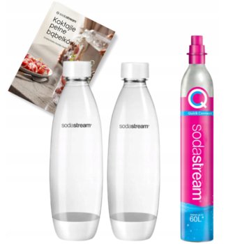 Zestaw SodaStream 2 butelki Fuse Białe + Cylinder - SodaStream