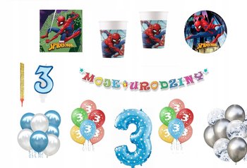 Zestaw Spidermen 3 Urodziny Balony Spider-Man - Inna marka