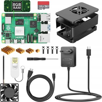 Zestaw startowy NinkBox Raspberry Pi 5 8 GB RAM karta pamięci 64 GB 2,4 GHz - Raspberry Pi