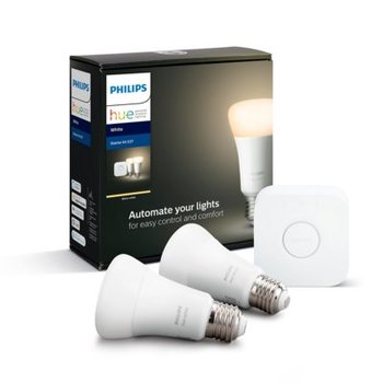 Zestaw startowy PHILIPS HUE White E27 (2 szt. E27 + mostek), A+ - Philips Hue