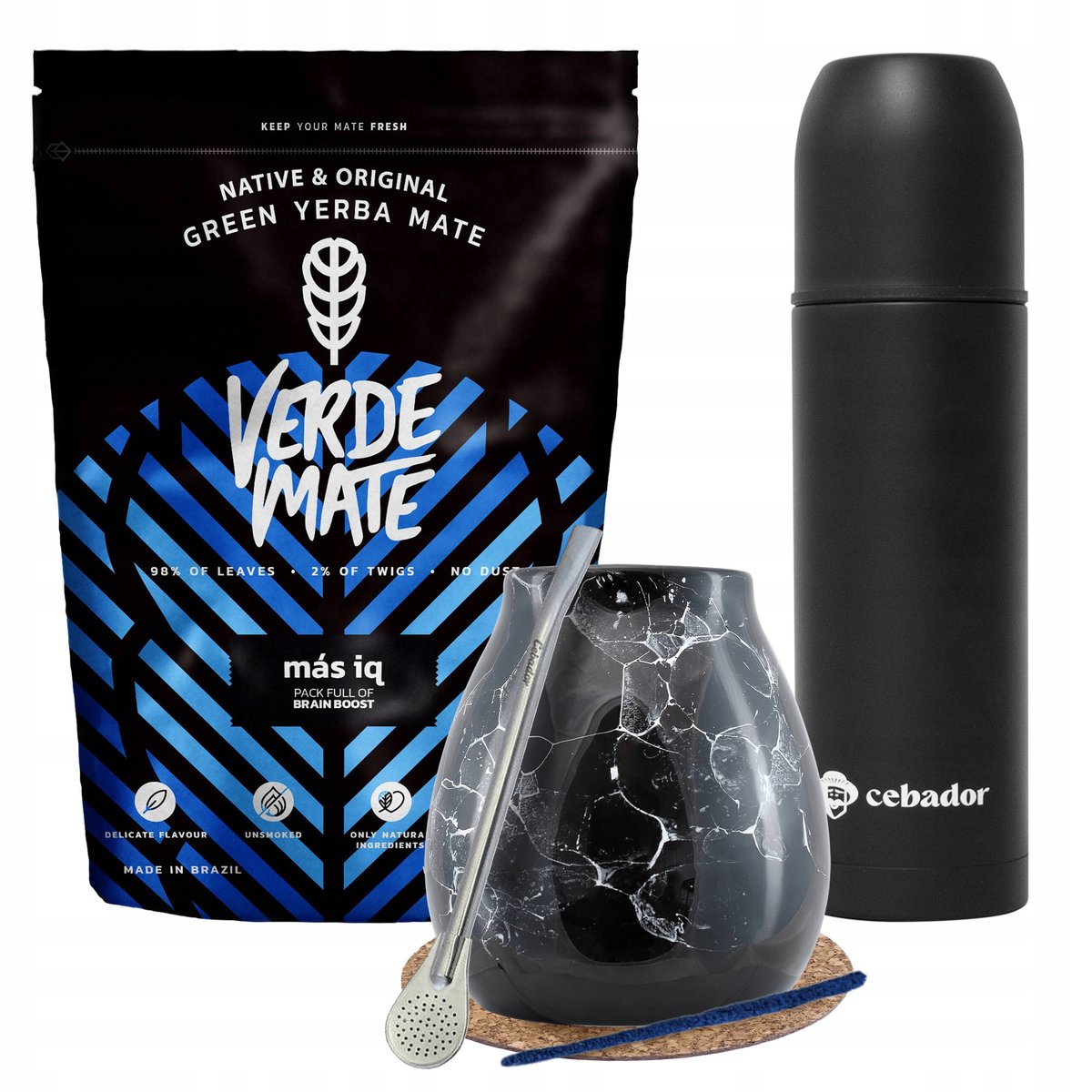 Yerba Mate Mas IQ Set Für Zwei Personen Bombilla 2x500 - Mate Tee