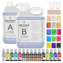 Zestaw Startowy Z Żywicy Epoksydowej |Atrament Alkoholowy |Metaliczny| 3,8L