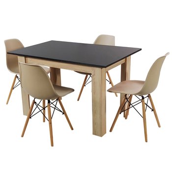 Zestaw stół Modern 120 BS i 4 krzesła Milano beżowe - BMDesign