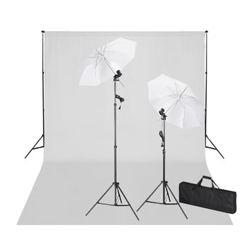 Zestaw Studio Fotograficzne 2 Lampy 600x300cm Biał - Zakito Europe