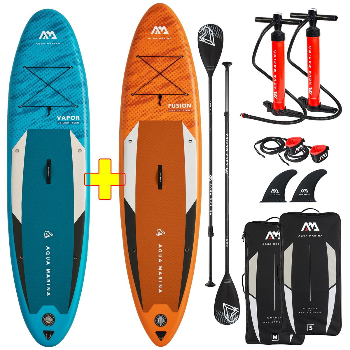 Zestaw SUP dla dwojga Vapor i Fusion Aqua Marina Aqua Marina Sport