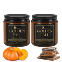 Zestaw świec sojowych zapachowych Jesień, Świeczka Kaszmir i Świeca Dynia