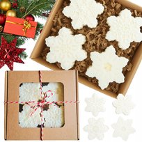 Zestaw świec świątecznych dekoracyjnych śnieżynki 4 szt. na PREZENT święta