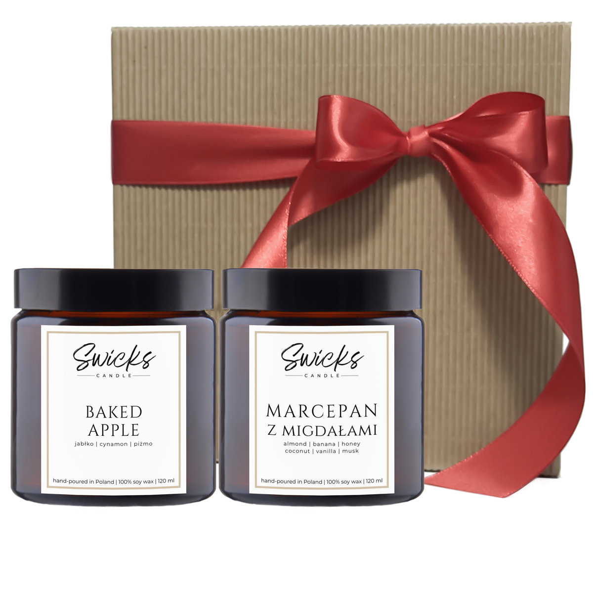 Zestaw wiece Sojowe Prezent wi ta Kole anki 2x120ml BAKED APPLE zestaw-wiece-sojowe-prezent-wi-ta-kole-anki-2x120ml-baked-apple