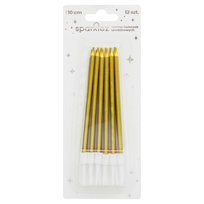 ZESTAW ŚWIECZEK ZŁOTE 12SZT