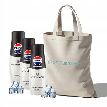 Zestaw Syrop do wody SodaStream Pepsi Zero Cukru 3x440ml + Torba - SodaStream