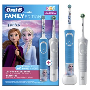 Zestaw szczoteczka rotacyjna ORAL B Vitality D103 White + D100 Kids Frozen - Oral-B