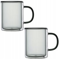 Zestaw Szklanek 2 x 300 ml. SZKLANKI TERMICZNE z Uchwytem do KAWY HERBATY
