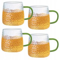 Zestaw Szklanek Żłobionych Ze Szkła Borokrzemowego Z Zielonym Uchwytem Mg