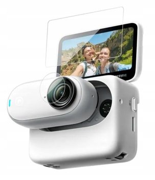 Zestaw Szkło Ochrona Osłona Na Obiektyw + Osłona Na Ekran Lcd + Action Pod Do Insta360 Go3 / Go 3 / Telesin / Is-flm-001/ - Inna marka