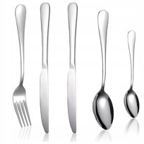 ZESTAW SZTUĆCÓW NIERDZEWNE STALOWE SREBRNE 5 SZT NA KEMPING GRILL SURVIVAL