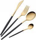 Zestaw sztućców złoto czarnych LUXITO Orion Prestige Gold 24el 6 osób&nbsp;-&nbsp;LUXITO