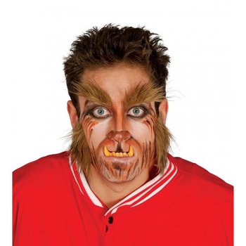 Zestaw Sztuczna Broda I Wąsy Wilkołaka Halloween Dodatek Do Stroju - ABC