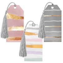Zestaw tagów prezentowych z chwostem, pastelowo-złoty, 6 sztuk