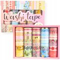 Zestaw taśm washi Avec 50 SZT do ozdabiania prac kreatywnych MIX KOLORÓW - ZDTRADING