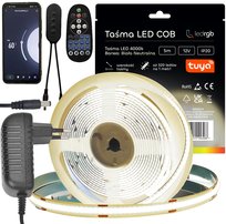 Zestaw Taśma LED Neon COB 12V 5m 4000K BIAŁA NEUTRALNA WIFI TUYA ŚCIEMNIACZ